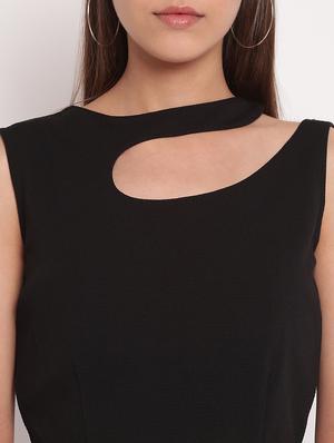 asymmetric neck crop top - 17338990 - Standard Image - 5