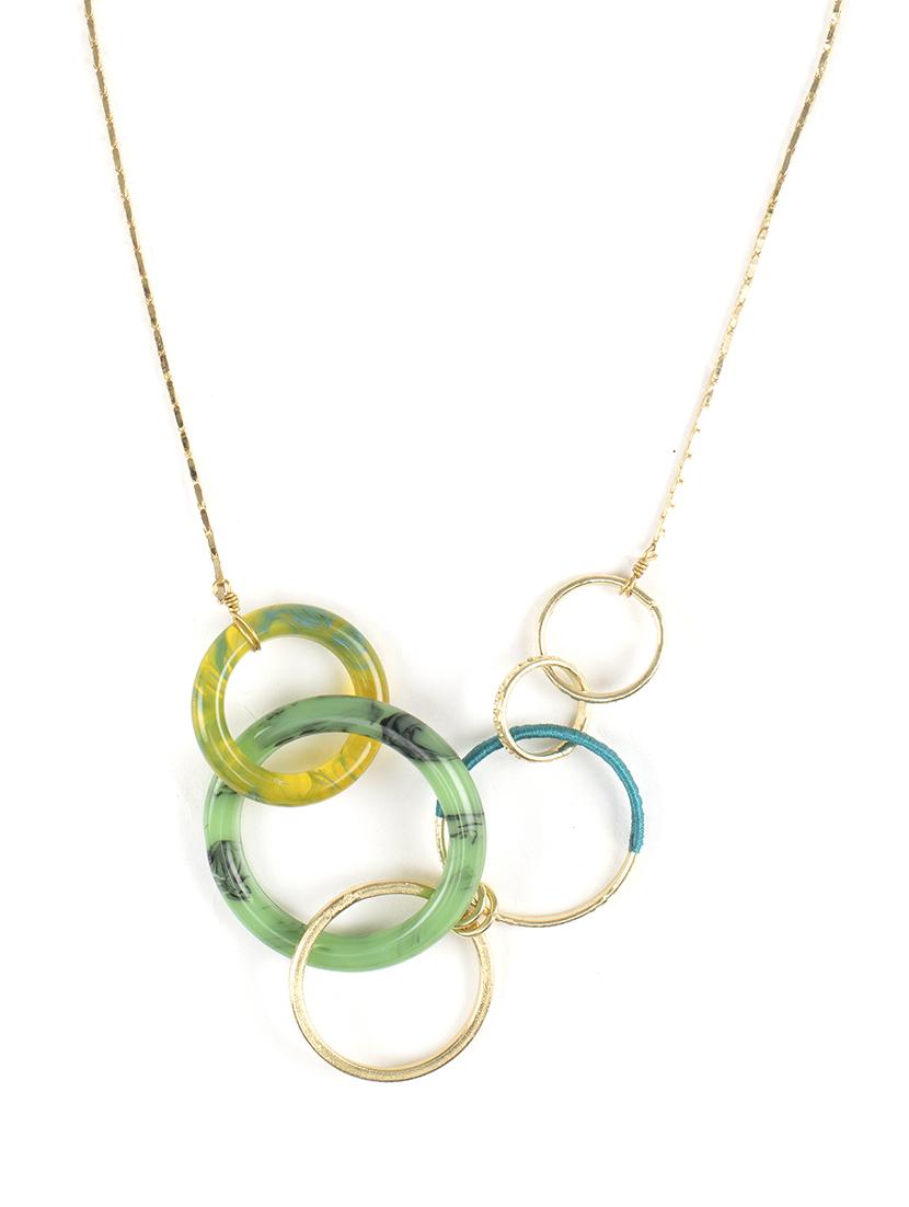 multi colored brass other necklace - 17339028 - Zoom Image - 2