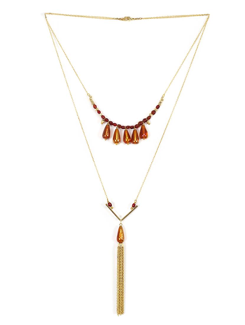 multi colored brass other necklace - 17339031 - Zoom Image - 1