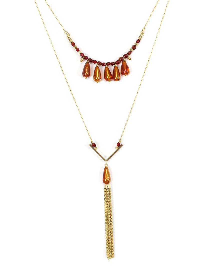 multi colored brass other necklace - 17339031 - Zoom Image - 2