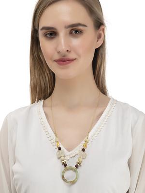 multi colored brass other necklace - 17339038 - Standard Image - 3