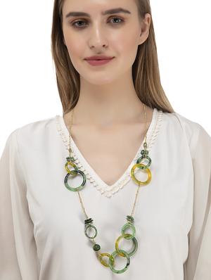 multi colored brass other necklace - 17339039 - Standard Image - 3