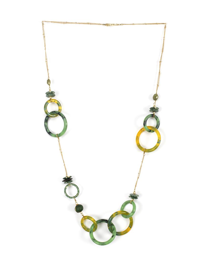 multi colored brass other necklace - 17339039 - Zoom Image - 1