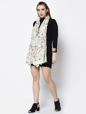 white cotton stole - 17339707 - Standard Image - 2