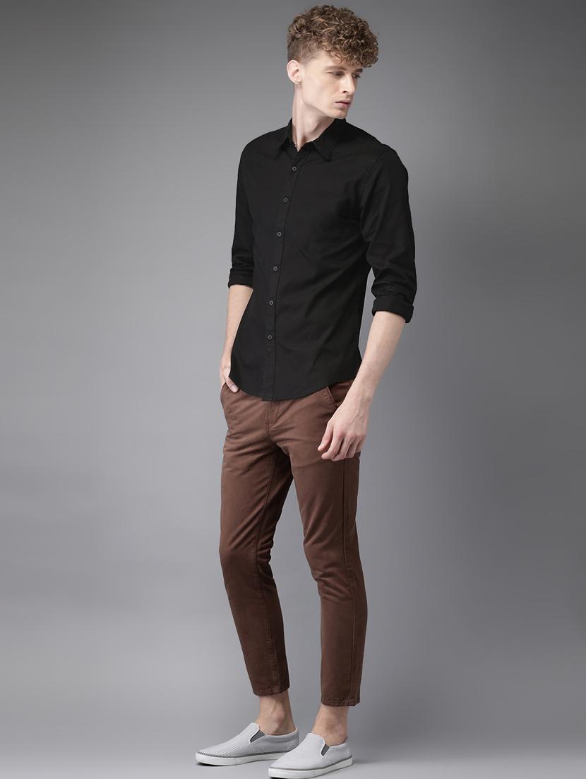 black solid casual shirt - 17339804 - Zoom Image - 3