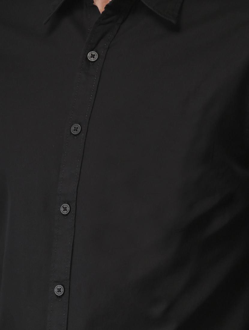 black solid casual shirt - 17339804 - Zoom Image - 4