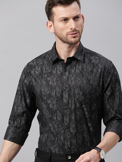 grey self design formal shirt - 17339873 - Very Small Image - 1