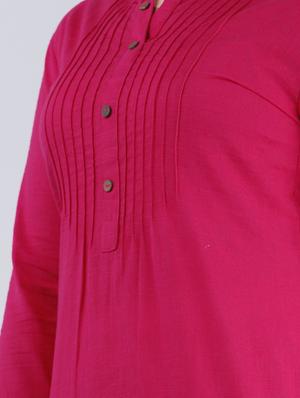 solid straight kurta - 17339920 - Standard Image - 4