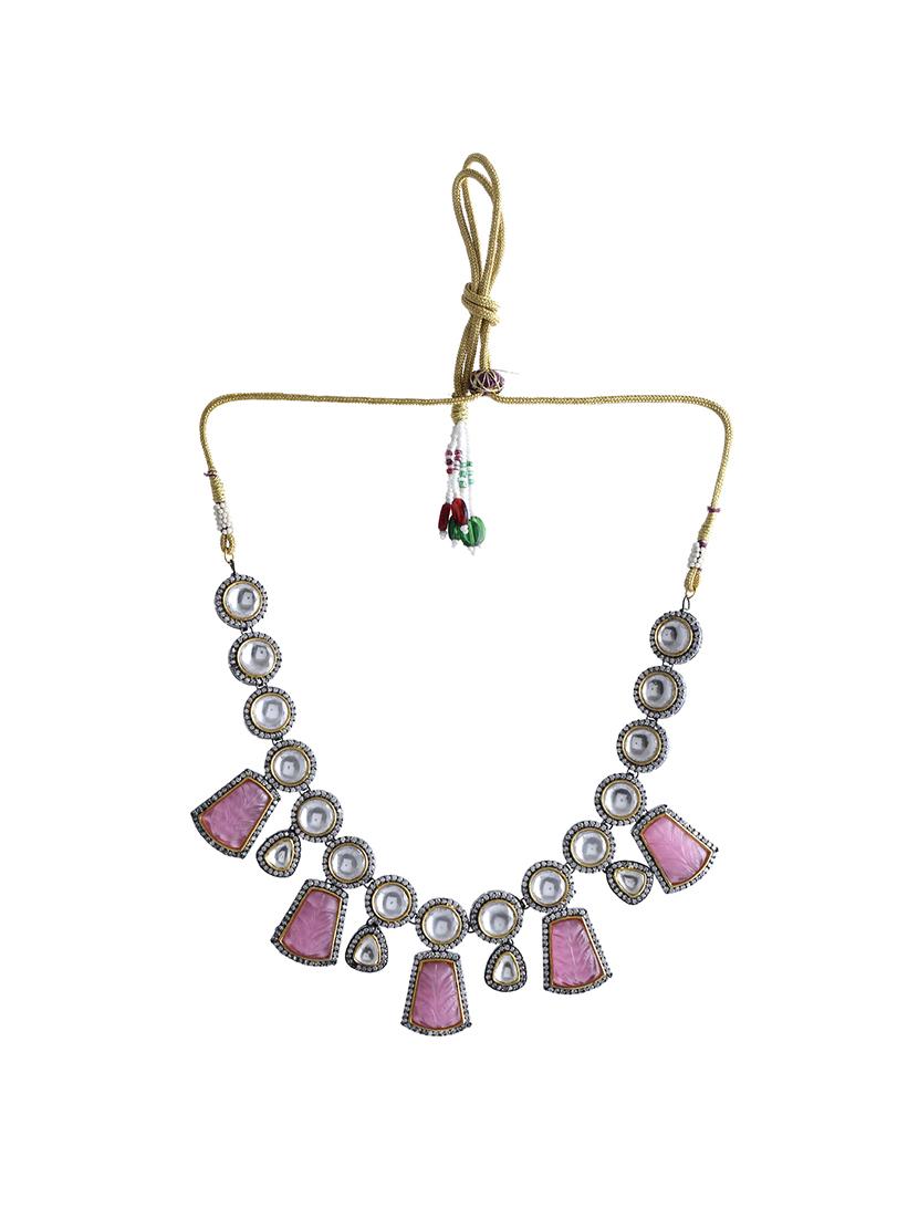 silver brass bridal necklace - 17340033 - Zoom Image - 2