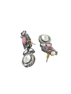 pink silver brass bridal necklace - 17340125 - Standard Image - 5