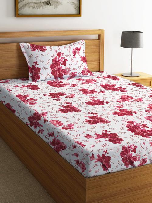 cotton two single bedsheet with 2 pillow cover - 17340320 - Standard Image - 1