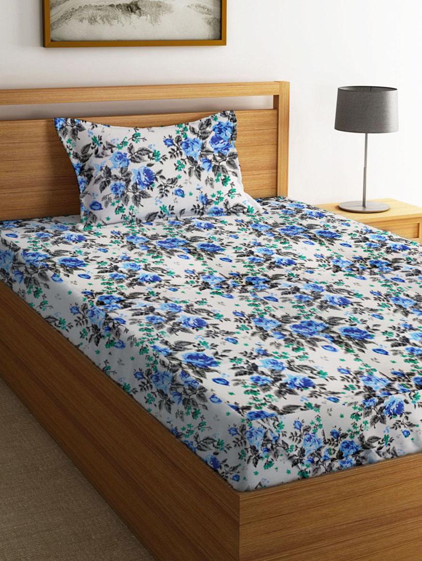 cotton two single bedsheet with 2 pillow cover - 17340353 - Zoom Image - 1