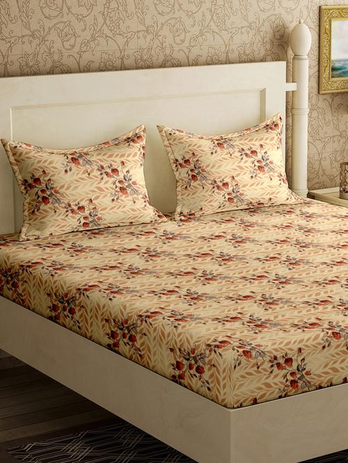 cotton double bedsheet with 2 pillow covers - 17340453 - Very Small Image - 1