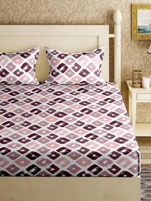 cotton double bedsheet with 2 pillow covers - 17340462 - Standard Image - 2