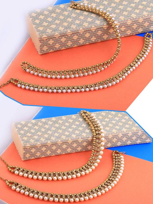 gold tone gold plated payal - 17340729 - Standard Image - 1