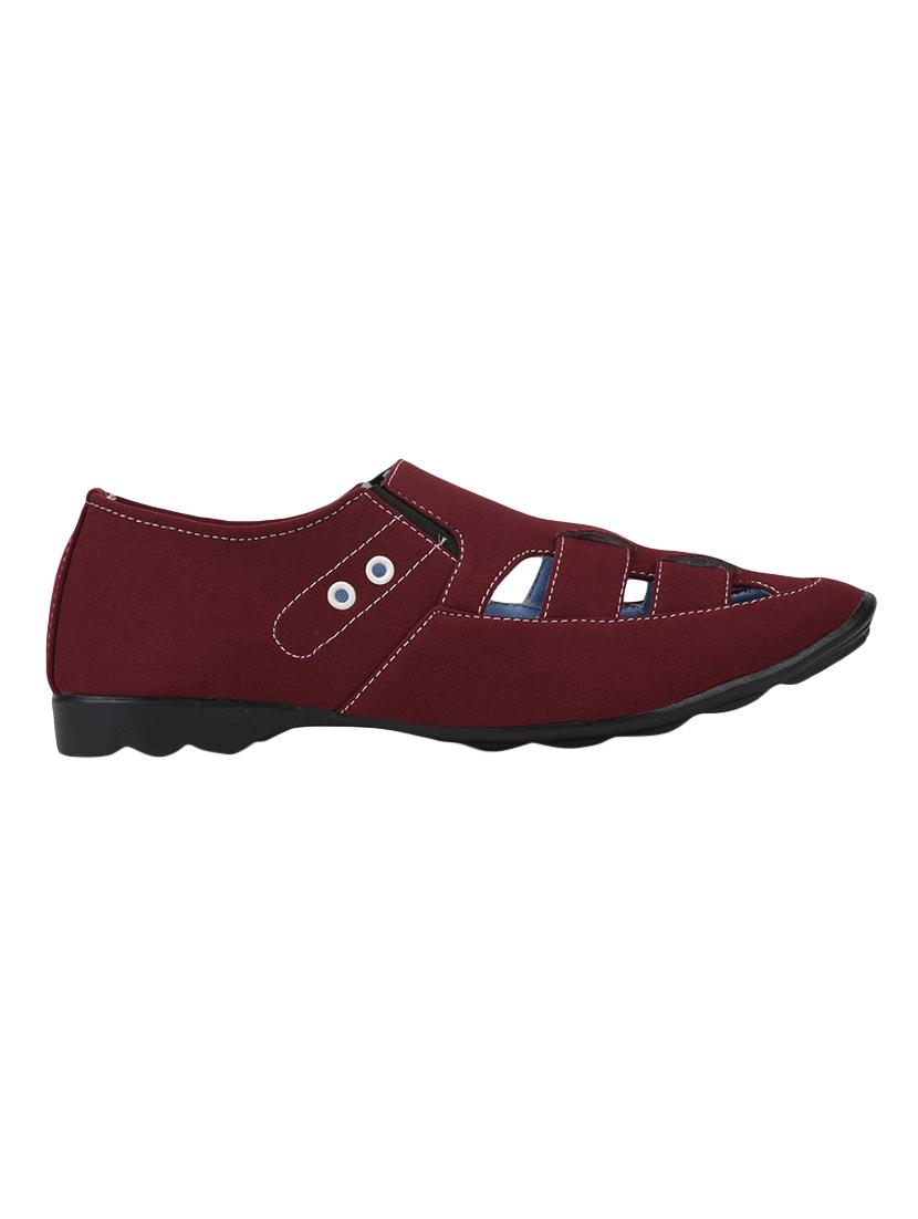 red slip on sandals - 17341164 - Zoom Image - 2