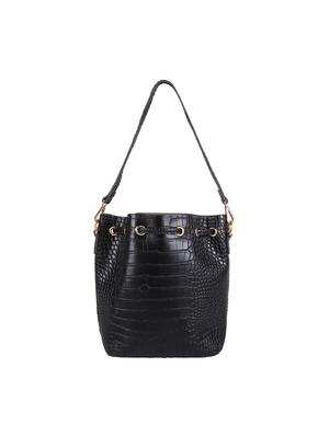 black leatherette (pu) regular sling bag - 17341166 - Standard Image - 2