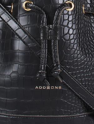 black leatherette (pu) regular sling bag - 17341166 - Standard Image - 4