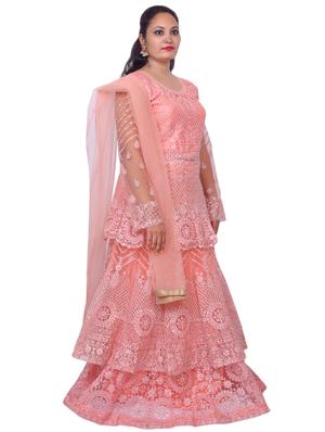 embroidered flared lehenga - 17341213 - Standard Image - 2