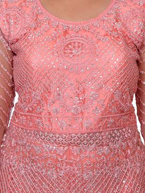 embroidered flared lehenga - 17341213 - Standard Image - 4