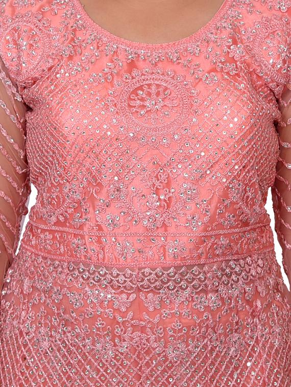 embroidered flared lehenga - 17341213 - Zoom Image - 4
