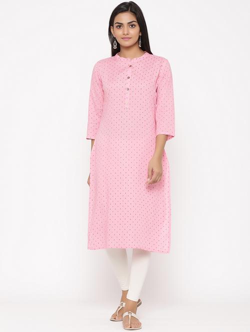printed straight kurta - 17341229 - Standard Image - 1