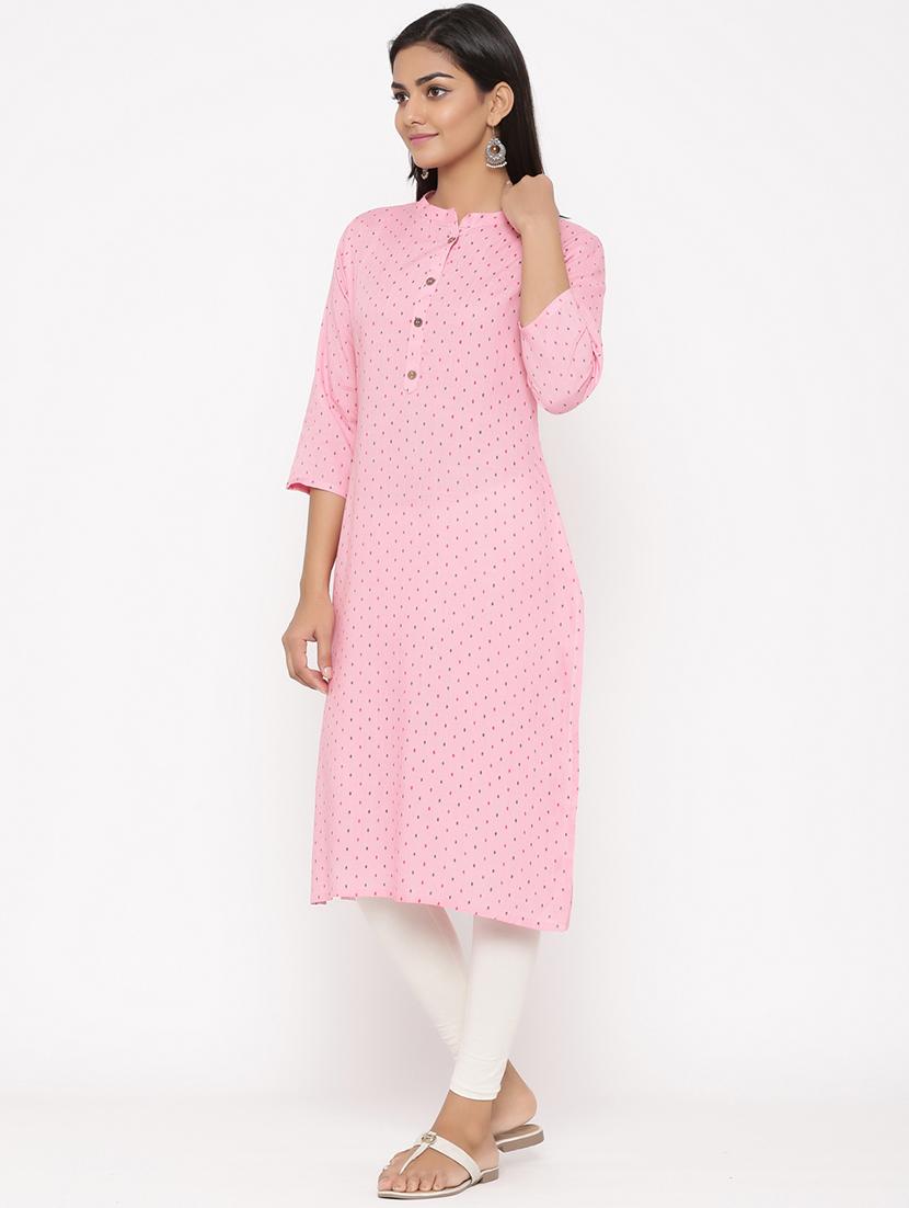 printed straight kurta - 17341229 - Zoom Image - 2