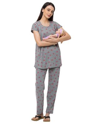 polka dot tee with pyjama set maternity wear - 17341278 - Standard Image - 4