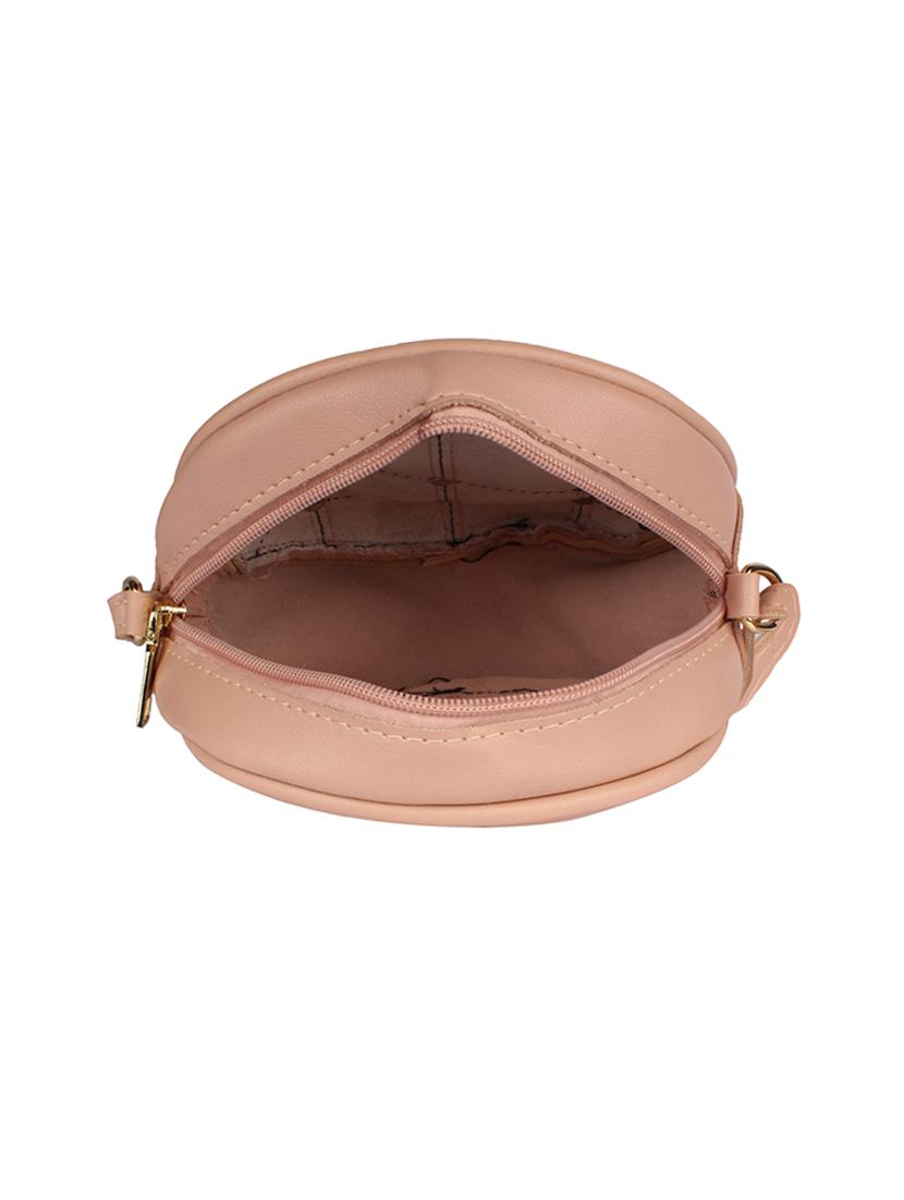 pink leatherette (pu) regular sling bag - 17341358 - Zoom Image - 3