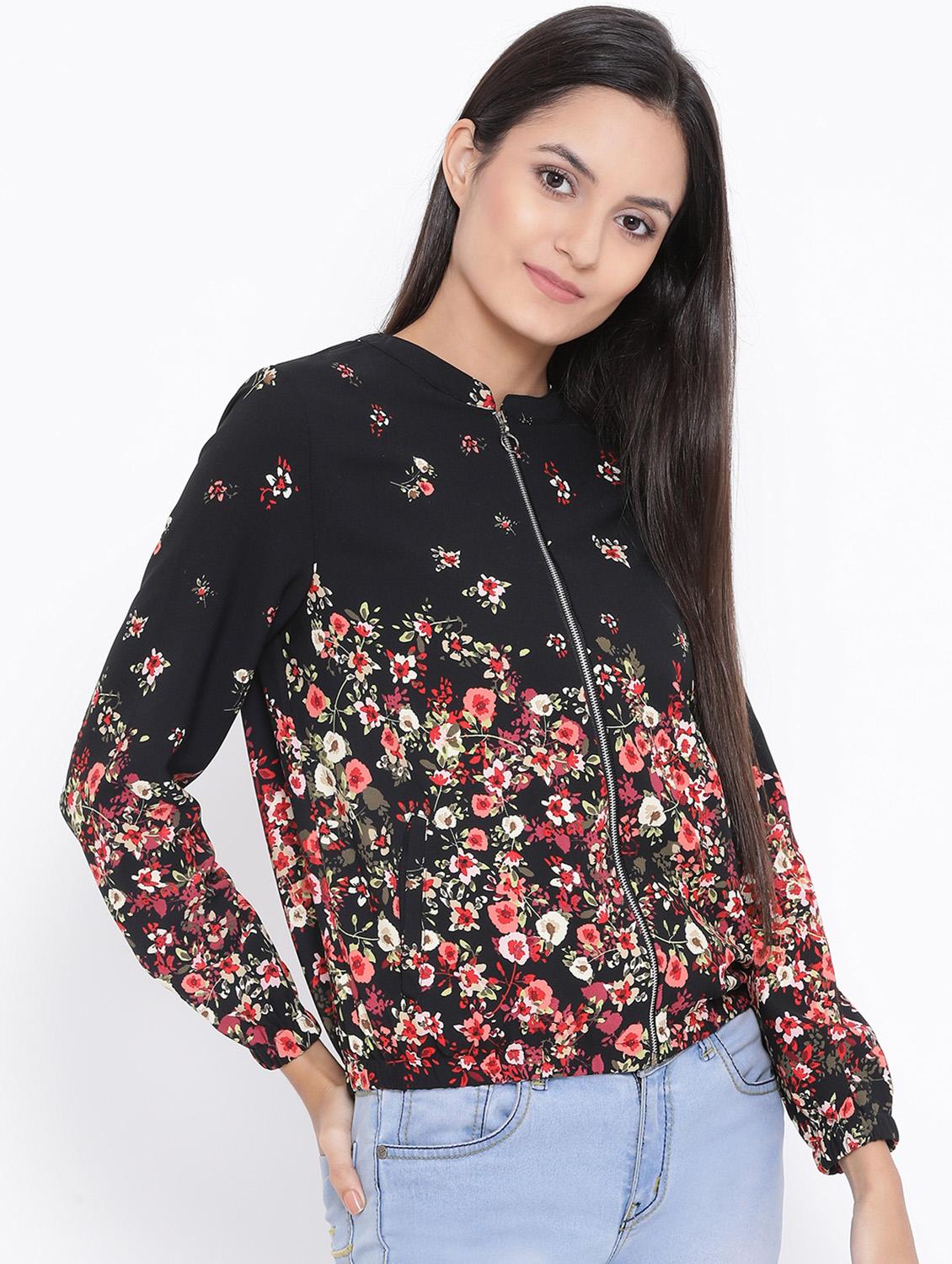 zip up floral jacket - 17341437 - Zoom Image - 2