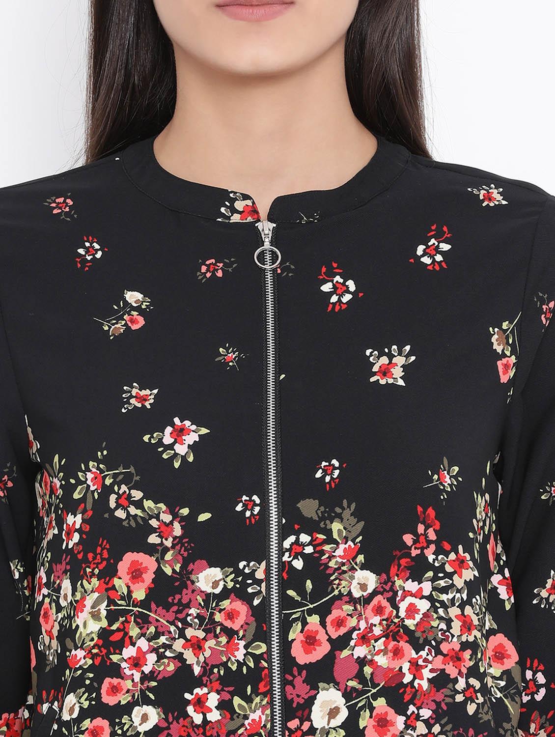 zip up floral jacket - 17341437 - Zoom Image - 5