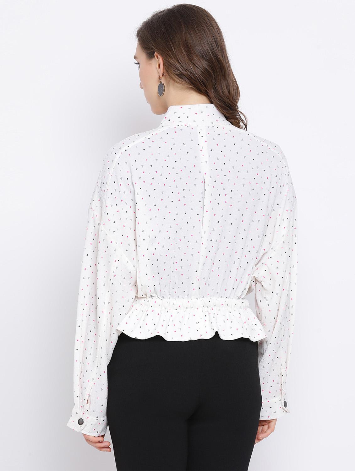 drawstring peplum jacket - 17341439 - Zoom Image - 3
