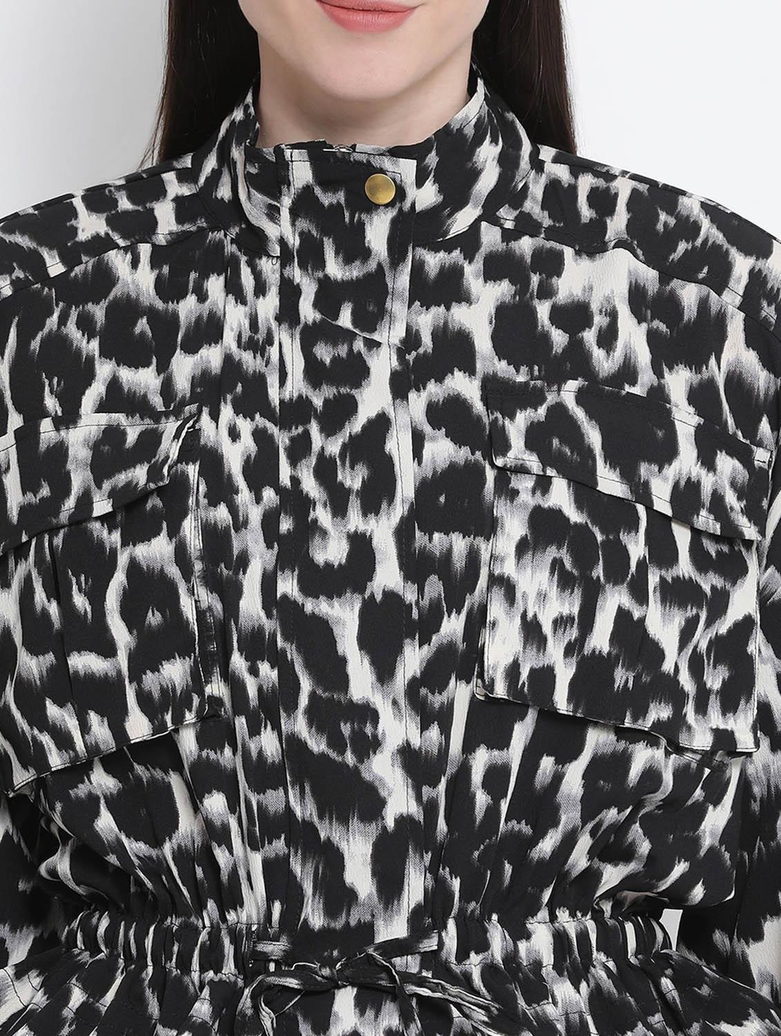 animal print peplum jacket - 17341442 - Zoom Image - 5