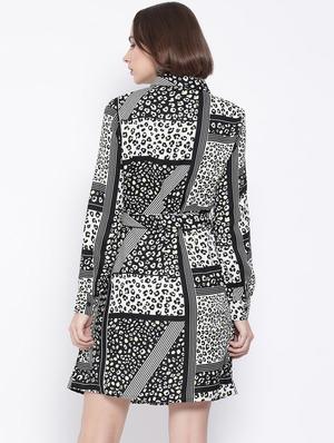 animal print shirt dress - 17341477 - Standard Image - 3