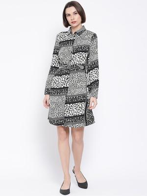 animal print shirt dress - 17341477 - Standard Image - 4