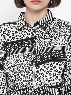animal print shirt dress - 17341477 - Standard Image - 5