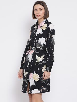 floral shirt dress - 17341478 - Standard Image - 2