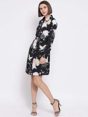 floral shirt dress - 17341478 - Standard Image - 4