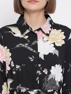 floral shirt dress - 17341478 - Standard Image - 5