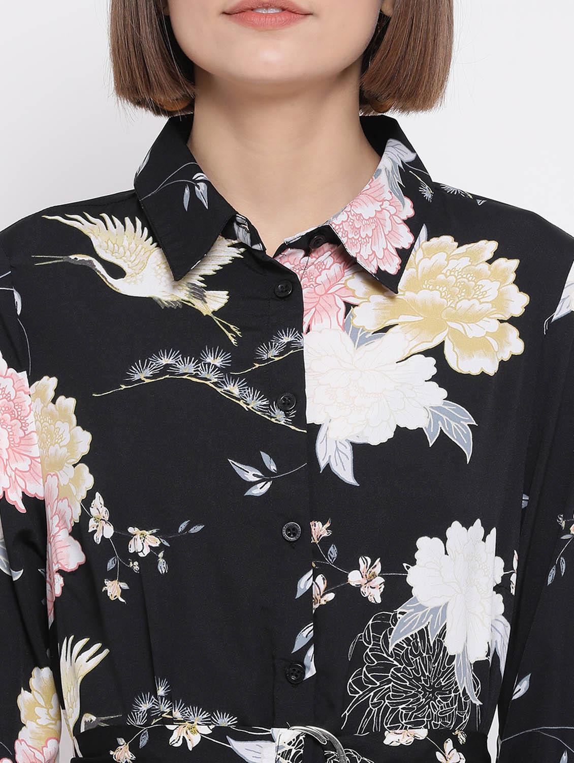 floral shirt dress - 17341478 - Zoom Image - 5