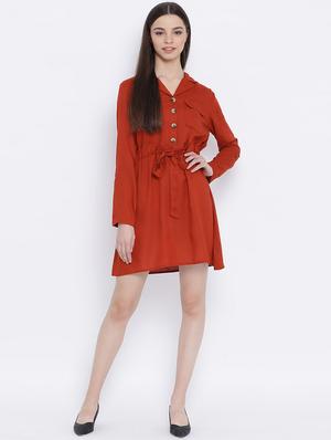 drawstring waist a-line dress - 17341480 - Standard Image - 4