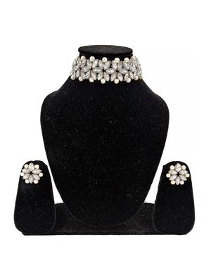 silver plated choker necklace - 17341516 - Standard Image - 3
