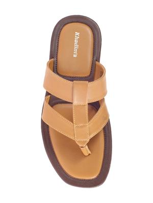 tan toe separator slippers - 17341611 - Standard Image - 4