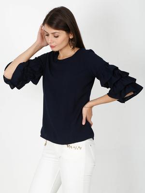 layered bell sleeves top - 17341625 - Standard Image - 2