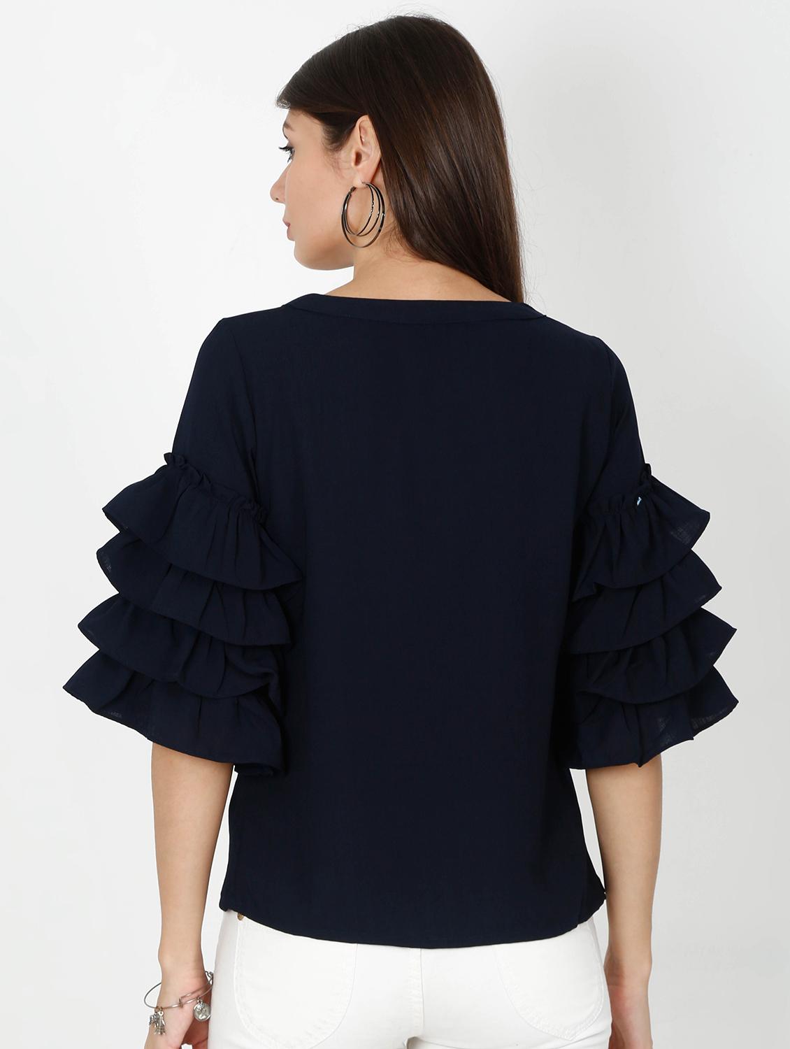 layered bell sleeves top - 17341625 - Zoom Image - 3