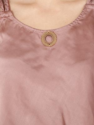 sleeveless satin top - 17341636 - Standard Image - 4