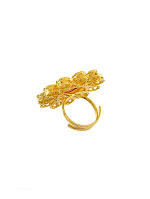 gold brass finger ring - 17341652 - Standard Image - 2