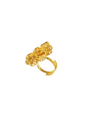 gold brass finger ring - 17341692 - Standard Image - 3