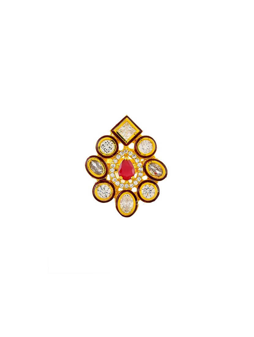 gold brass finger ring - 17341692 - Zoom Image - 2