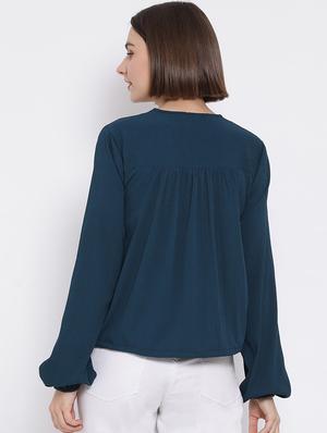 button up solid top - 17341761 - Standard Image - 3